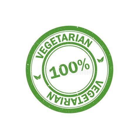 100 Percent Vegan Logo Vector Icon Vegetarian Organic Food Label Badge