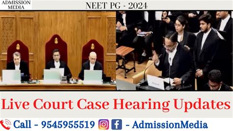 Neet Pg 2024 Court Case Hearing Live Youtube