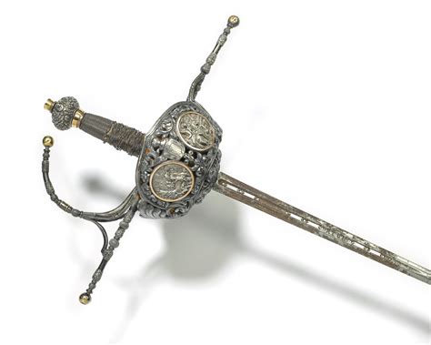 A Spanish Silver Mounted Cup Hilt Rapier Of Presentation Quality Circa