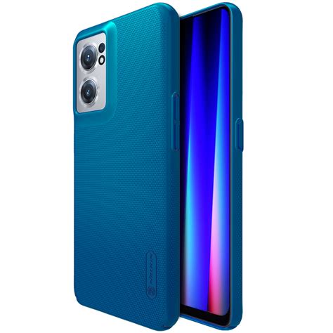 Nillkin Oneplus Nord Ce Hoesje Super Frosted Shield Blauw