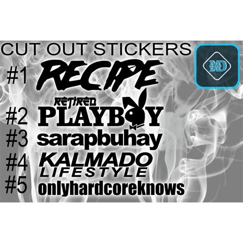 Set Cut Out Vinyl Stickers For Car And Motorcycles Shopee Philippines