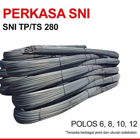 Jual Besi Beton Polos Merek PERKASA SNI TP TS 280 8 Mm X 12 Meter