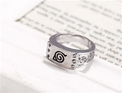 Top Naruto Syaringan Rings Silver Plated Cosplay Jewelry Alloy Ring