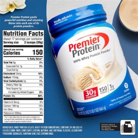 Premier Protein Vanilla Milkshake Whey Protein Powder Oz Qfc