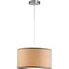 Messina Drum Pendant Ceiling Light Natural Linen Shade Linea Di