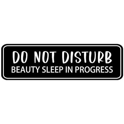 Do Not Disturb Beauty Sleep In Progress Acrylic Sign For Office Door Wall Home And Business