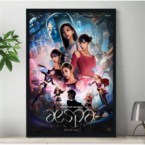 Quadro Aespa Placa Decorativa Kpop Idol Sm Culture Universe Mdf