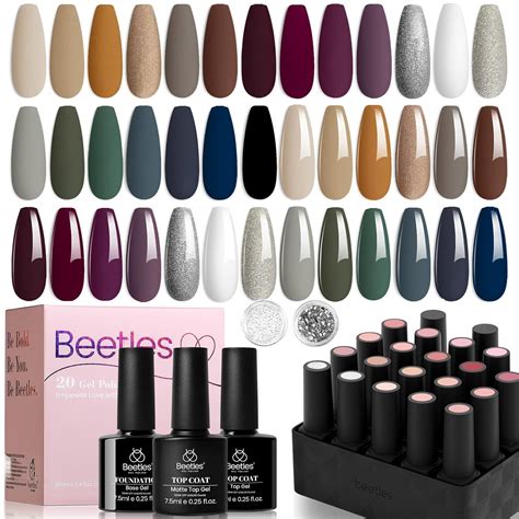 Beetles Gel Polish Gel Nail Kit With Base Top Coat 20