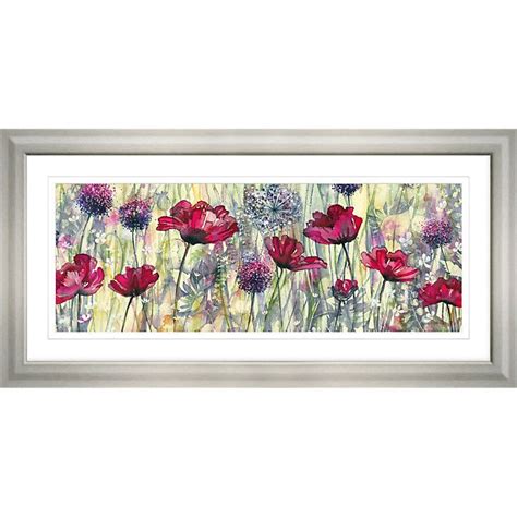 Buy Catherine Stephenson Raspberry Poppy Framed Print 55 5 X 110 5cm