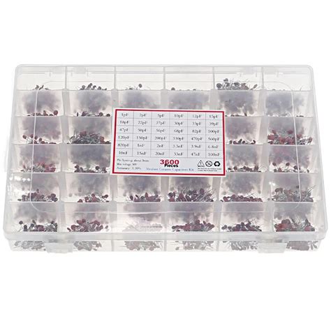 Pcs Pf Nf Ceramic Capacitor Assortment Box Kit Pf Pf Pf