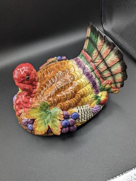 97 Fitz And Floyd Autumn Bounty Thanksgiving TURKEY Covered Vegetable