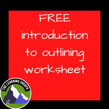 introduction  outlining high school outlining worksheet ela