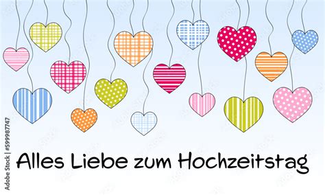 Alles Liebe Zum Hochzeitstag Schriftzug In Deutscher Sprache