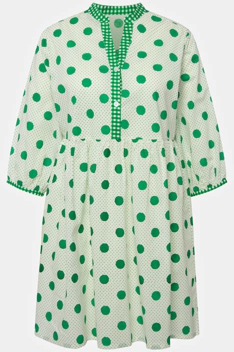 Ruffled Polka Dot Tunic Dress Tunics Blouses