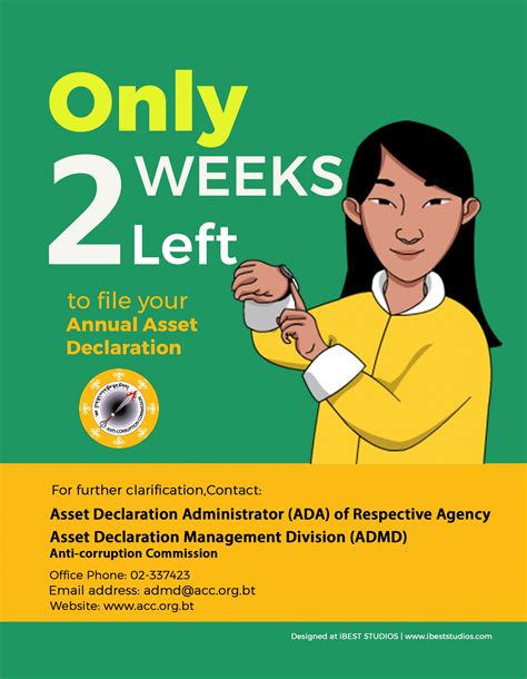 Reminder: Just 2 weeks left to file your Annual Asset Declaration