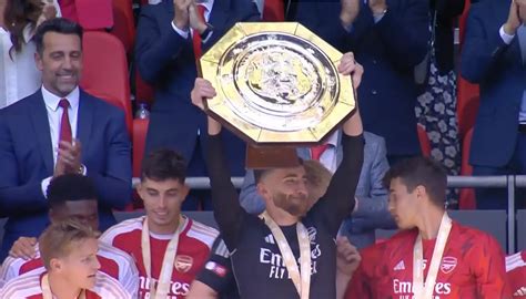 4 best pictures as Arsenal lift 2023 Community Shield - Football ...