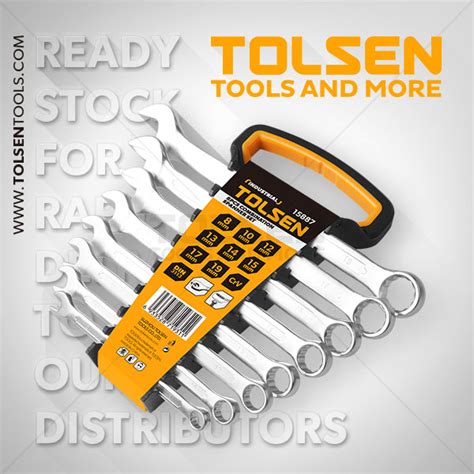 Tolsen Heavy Duty Double Open End Spanner Wrench Metric To 32mm Cr V