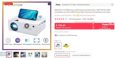 Best Sels In AliExpress Spain On Twitter WEWATCH V10 8500Lumens LED