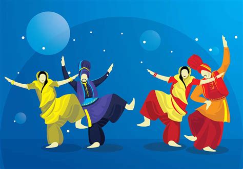 Bhangra Dance Night Outdoor Vector 141398 Vector Art At Vecteezy