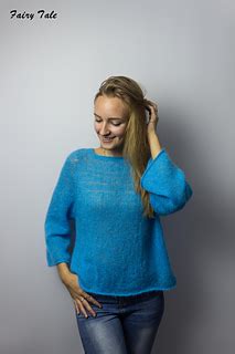 Ravelry Blue Sheer Sweater Pattern By Irina Khoroshaeva