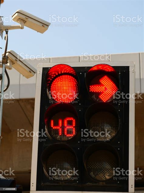 Traffic Lights Over Urban Intersection Stock Photo - Download Image Now ...