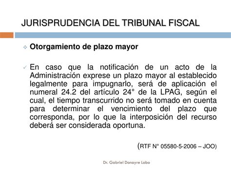 PPT JURISPRUDENCIA RELEVANTE DEL TRIBUNAL FISCAL EN PROCEDIMIENTOS DE