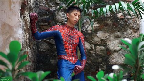 Tyler Wu Jerks Off In A Spider Man Suit Asian Gay Porn