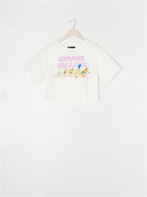 The Simpsons Crop Top Color Cream Sinsay J X