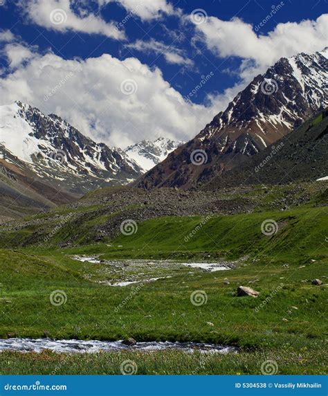 Mountain Ravine And Clouds Stock Photo Image Of Mountain 5304538