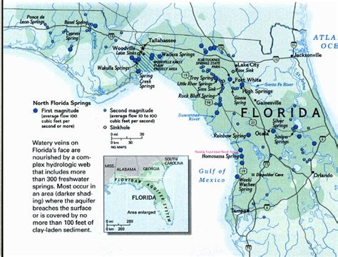 Map Of Florida Springs | Maps Of Florida