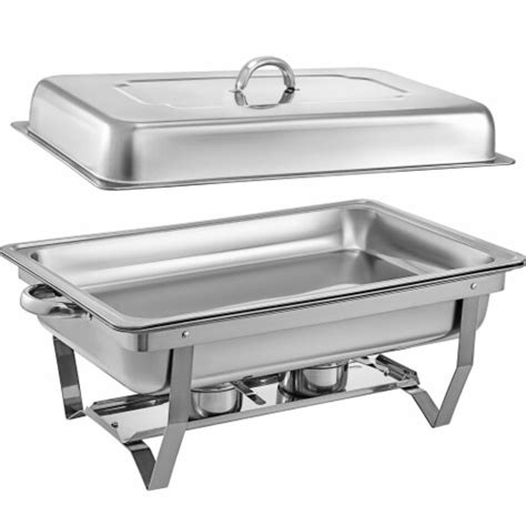 4 Pack Chafing Dish Sets Buffet Catering Rectangular Folding Chafer