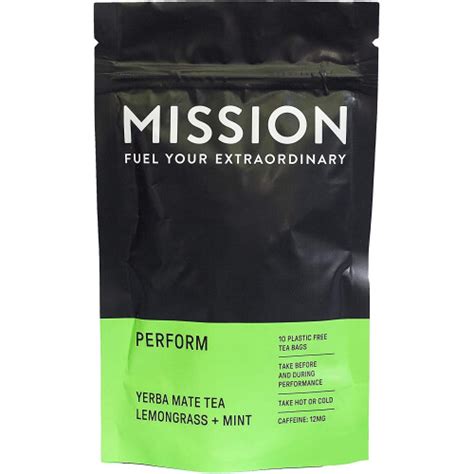 Mission Perform Tea Yerba Mate Tea With Lemongrass Mint X