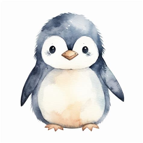 Penguin Watercolour Digital Print File Etsy In Penguin