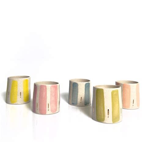 pYckd | Set of 4 Colorful Ceramic Coffee Cups