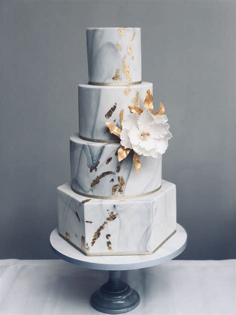 Grey Marble Wedding Cake Wedding Cake Marble Tiered Wedding Cake