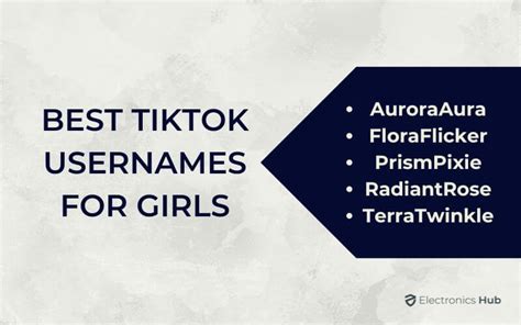 1350 Coolest Tiktok Username Ideas Electronicshub Usa