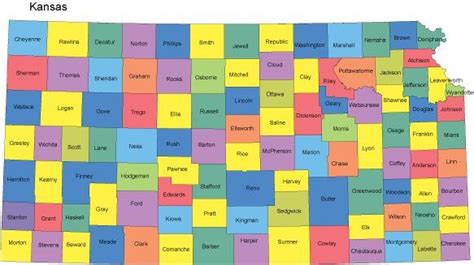 Kansas Map With Counties