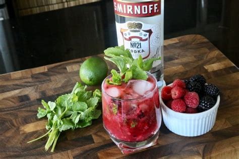 Berry Vodka Smash Cocktail Drink Recipe DobbernationLOVES