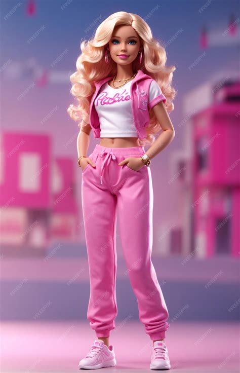 Premium Ai Image Barbie Doll In Hip Hop Urban Street Outfit