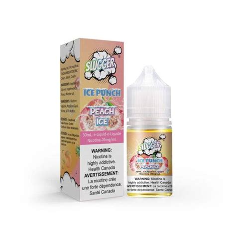 Peach Ice Slugger Ice Punch Series Nic Salt De Vapours Area