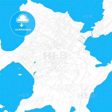 Ozyorsk, Russia PDF vector map with water in focus - HEBSTREITS | Map ...