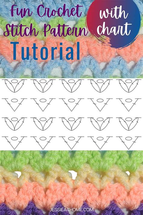 V Stitch Crochet Diagram