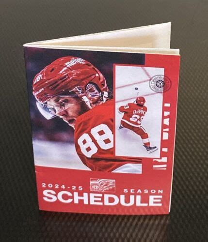 Nhl Detroit Red Wings Pocket Game Schedule Ebay