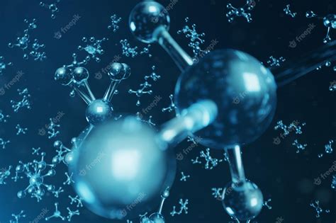 Estrutura Da Molécula De Ilustração 3d Formação Médica Científica Com átomos E Moléculas Fundo