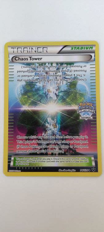 Chaos Tower 94 124 Pokemon National Championship Promo Kaufen