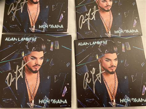 Adam Lambert Signed High Drama Signed Cd Signed To The Front Cover 1