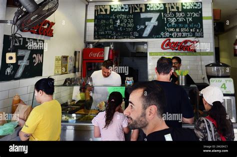 The Popular Falafel Razon On King George V Street In Tel Aviv Israel