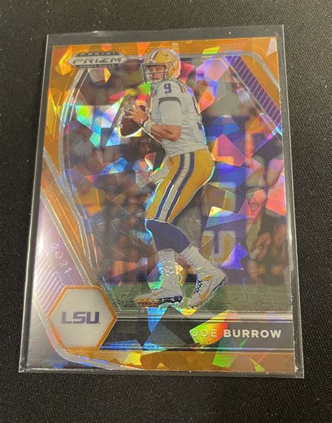 Panini Prizm Draft Picks Joe Burrow Gold Cracked Ice Cincinnati