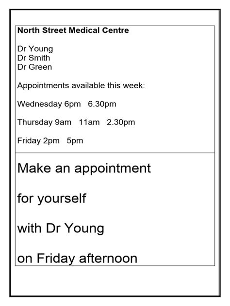 Making A Gp Appointment Cards Pdf