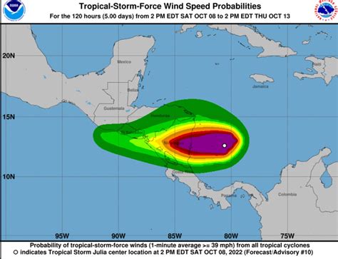 La Tormenta Tropical Julia Se Convierte En Huracán Y Amenaza A